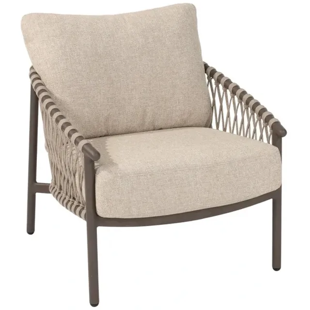 4 Seasons Outdoor Allora lounge stoel TaupeBeigeBruin