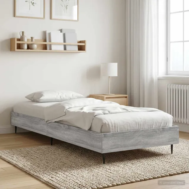 vidaXL Bedframe Grijs Sonoma 80 x 200 cm Bewerkt hout