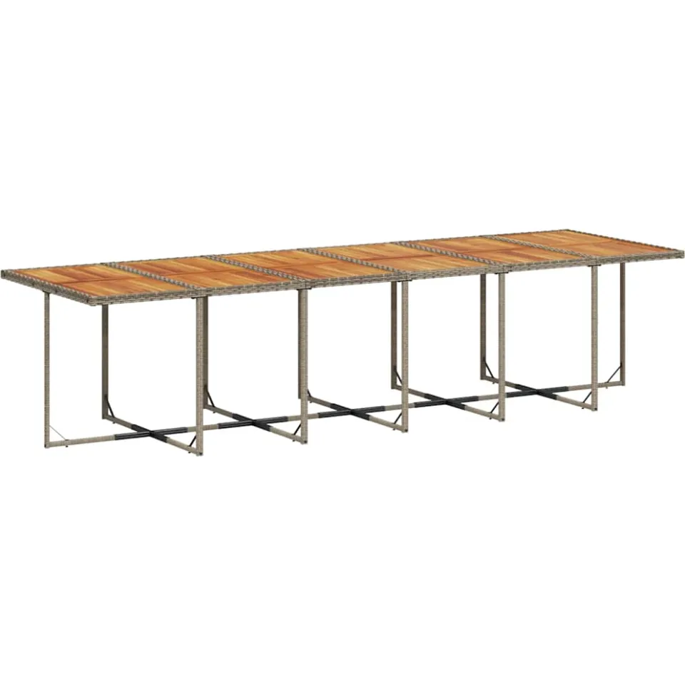 vidaXL 17-delige Tuinset met kussens poly rattan grijs, foto 3