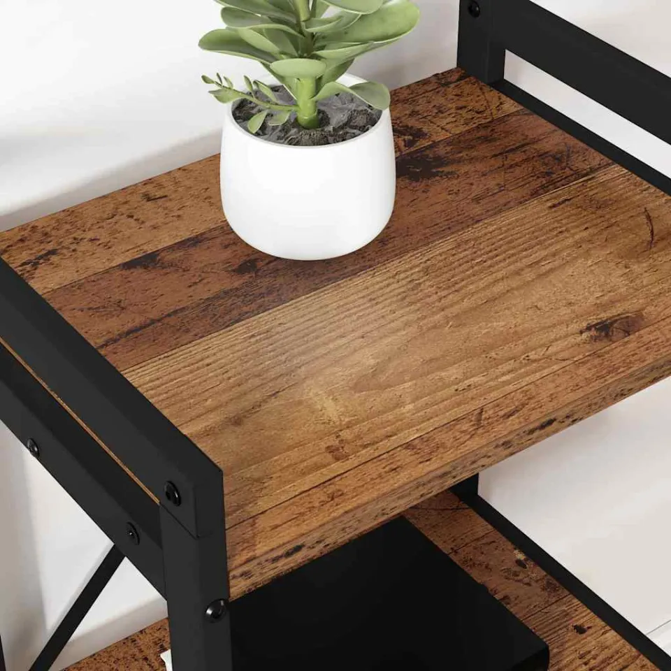 vidaXL Boekenkast 60 x 30 x 85 cm Bewerkt hout Oud hout bruin, foto 4