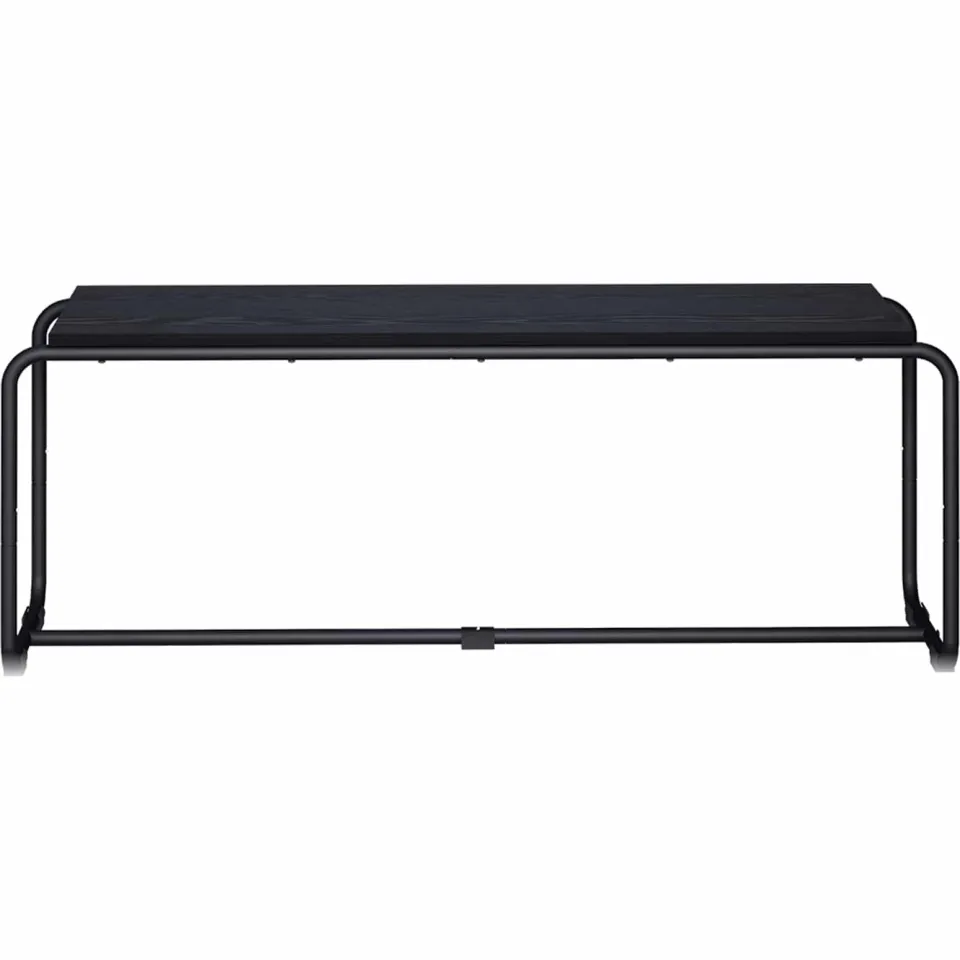 vidaXL TV-standaard 113.5 x 35.5 x 42 cm Zwart eiken Bewerkt hout