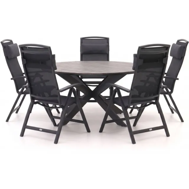 Forza Furniture Forza Capri/Fidenza ø149cm dining tuinset 6-delig verstelbaar, foto 2