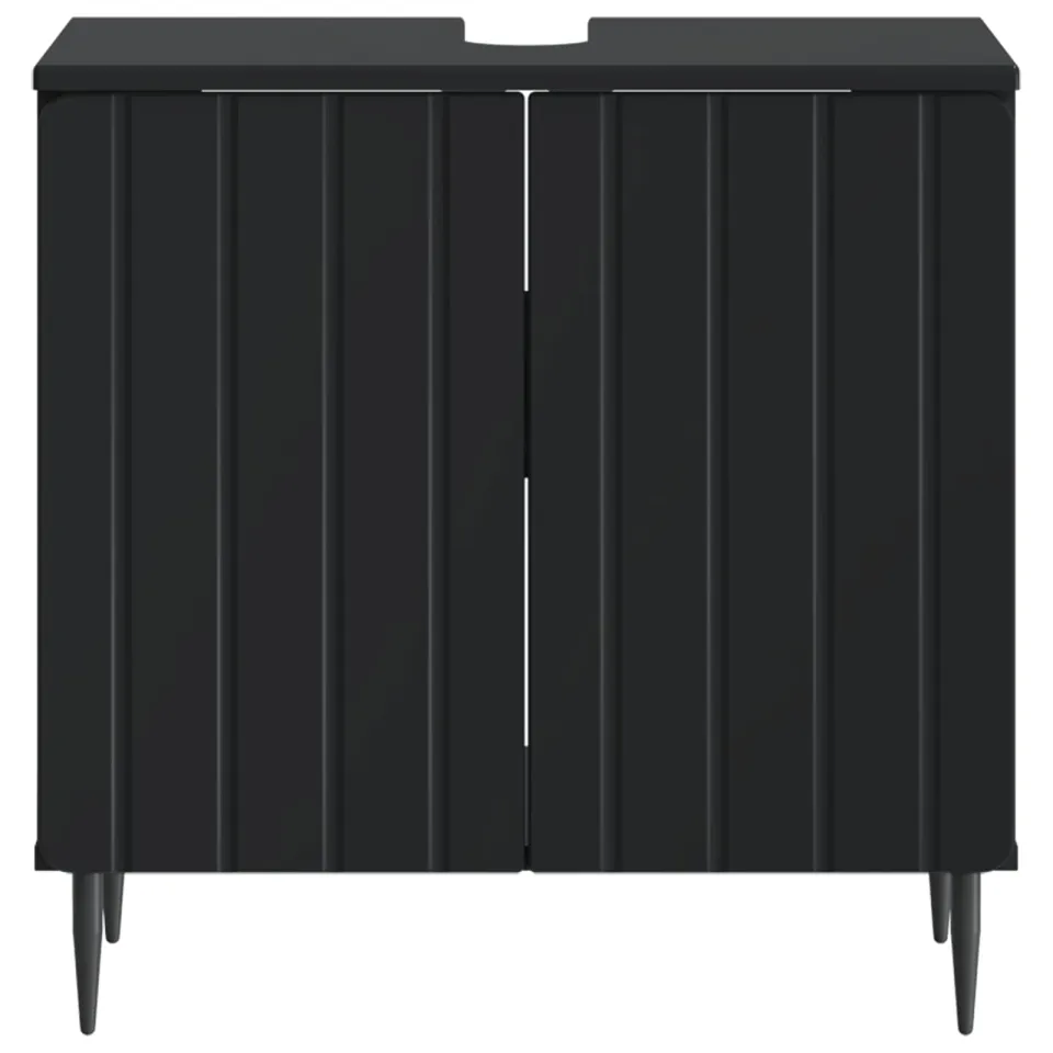 vidaXL Badkamer wastafelkast ZWOLLE Zwart 59,5 x 31,5 x 59 cm, foto 4