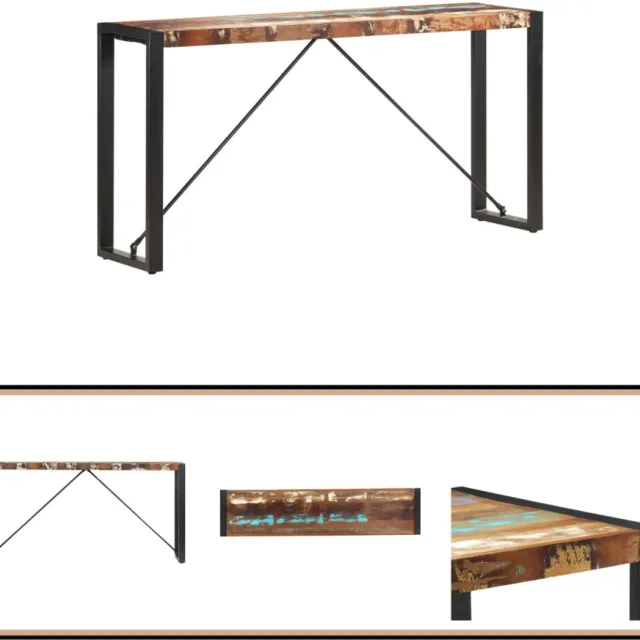 vidaXL Wandtafel - 150x35x76 - cm - massief - gerecycled - hout Multikleur
