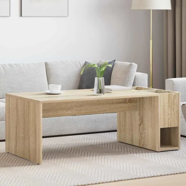 vidaXL Salontafel Sonoma Eiken 101,5 x 50 x 37 cm Bewerkt hout, foto 2