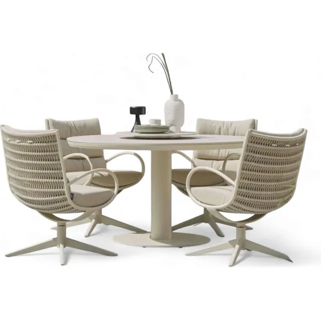 Apple Bee Camp Bay Tuinset - 140 cm - 5-delig - Oyster