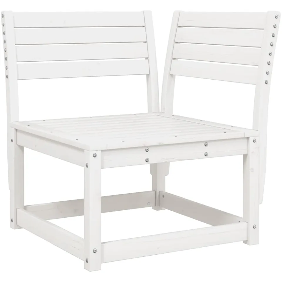 vidaXL 6-delige Loungeset massief grenenhout wit, foto 4