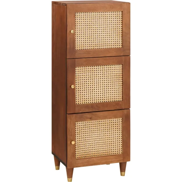 vidaXL Hoge kast Bruin 40 x 33,5 x 110 cm Massief Mango Hout