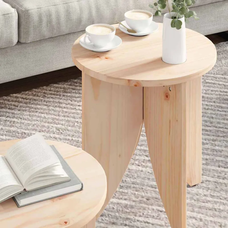 vidaXL Salontafel 2 st Naturel 41,5 x 41,5 x 44 cm, foto 4