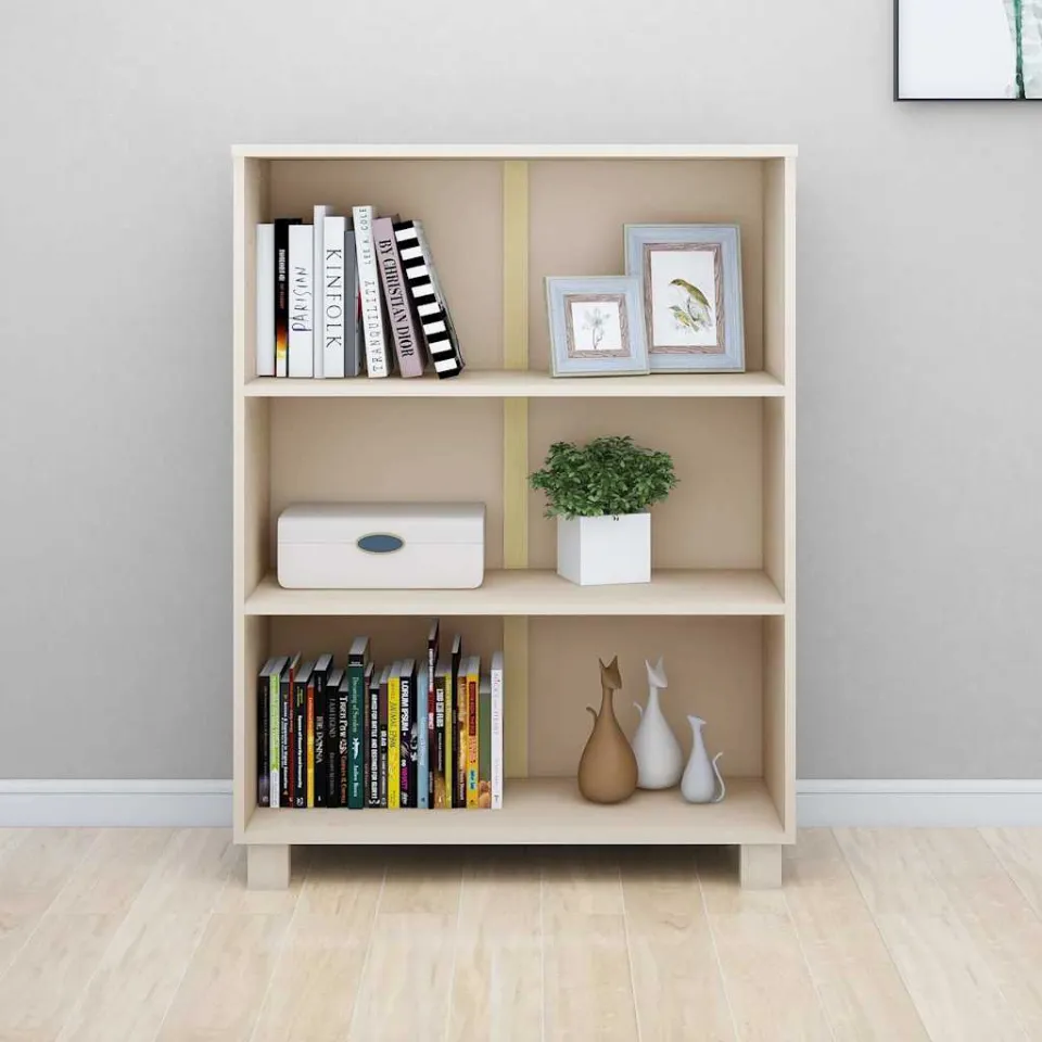 vidaXL Boekenkast HAMAR 85x35x112 cm massief grenenhout honingbruin bruin, foto 3