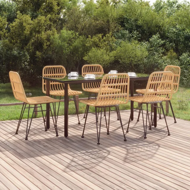 vidaXL 7-delige Tuinset poly rattan bruin, foto 2
