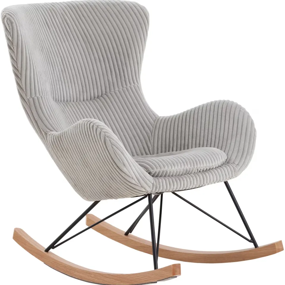 Artistiq Living schommelstoel Eryk Rib grijs