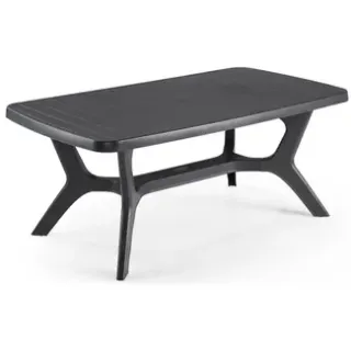 Allibert Tuintafel Baltimore Kunsthars Grafiet 177x100cm Grijs