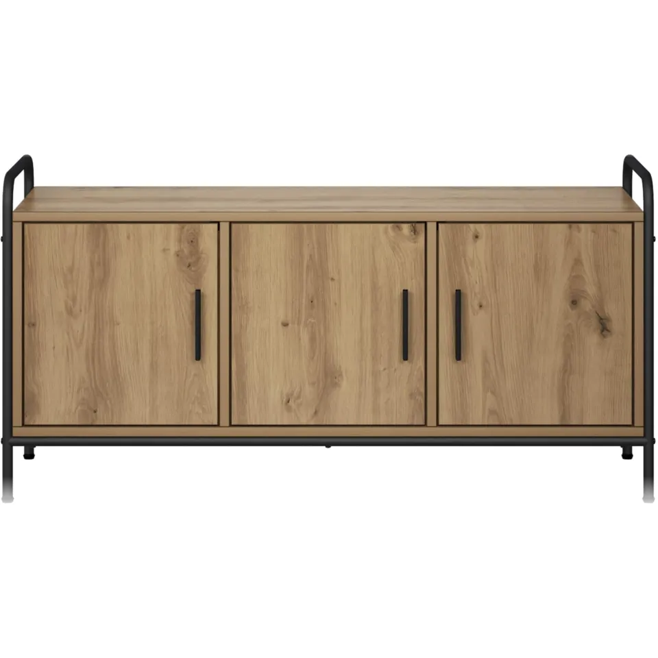 vidaXL Tv-meubel 79,5 x 33 x 50 cm Artisanaal eiken Bewerkt hout, foto 4