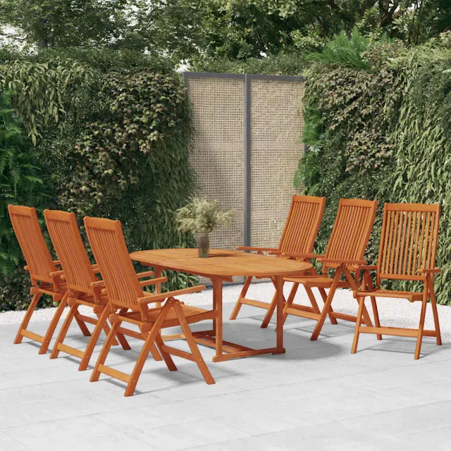 vidaXL 7-delige Tuinset massief eucalyptushout bruin, foto 2
