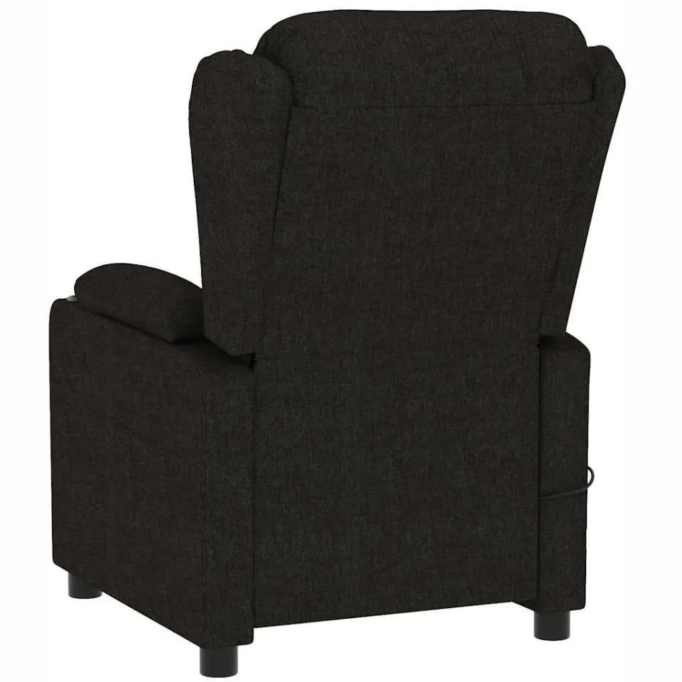 vidaXL Massagestoel stof zwart, foto 4