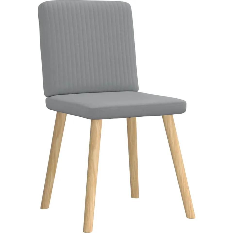 vidaXL Eetkamerstoelen 4 st stof lichtgrijs