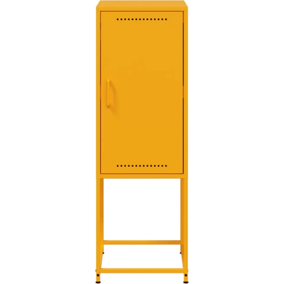 vidaXL Hoge kast 36x39x107 cm staal mosterdgeel, foto 4