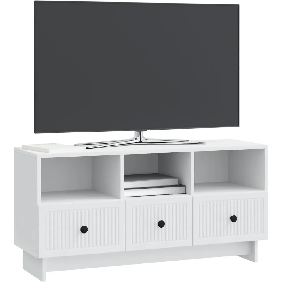 vidaXL TV-kast met lade Wit 102 x 34,5 x 50 cm Bewerkt hout, foto 2