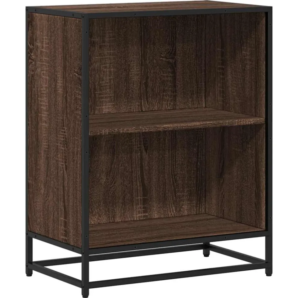 vidaXL Boekenkast 60x35x76 cm bewerkt hout bruin eikenkleur, foto 3