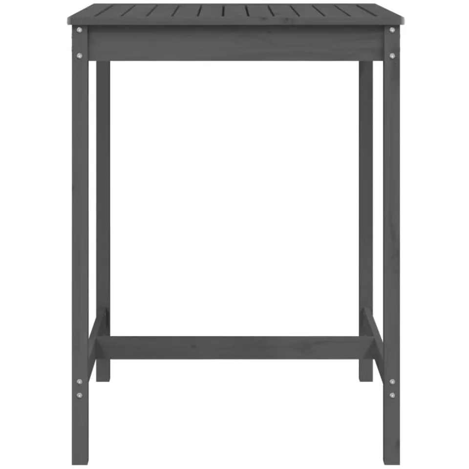 vidaXL Tuintafel 82,5x82,5x110 cm massief grenenhout grijs, foto 4