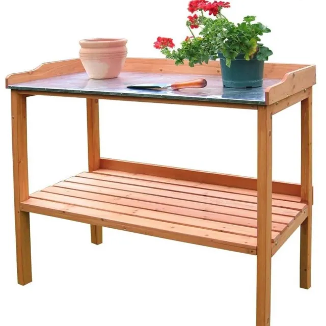 RFWR Plantentafel met verzinkt werkblad - 98 x 48 x 95 cm - Bruin