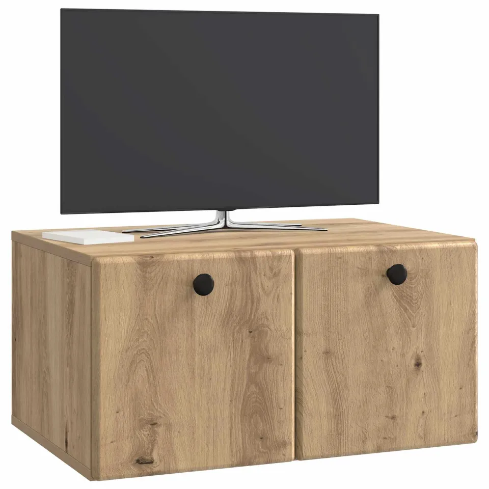 vidaXL Wandbeugel TV-kast 59,5 x 41 x 30 cm Artisanaal eiken Bruin