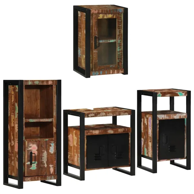 vidaXL Badkamermeubelset 4 st Multikleur 55 x 35 x 60 cm Meerkleurig