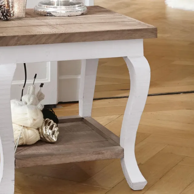 Loberon Salontafel Riverside bruin/antiekwit