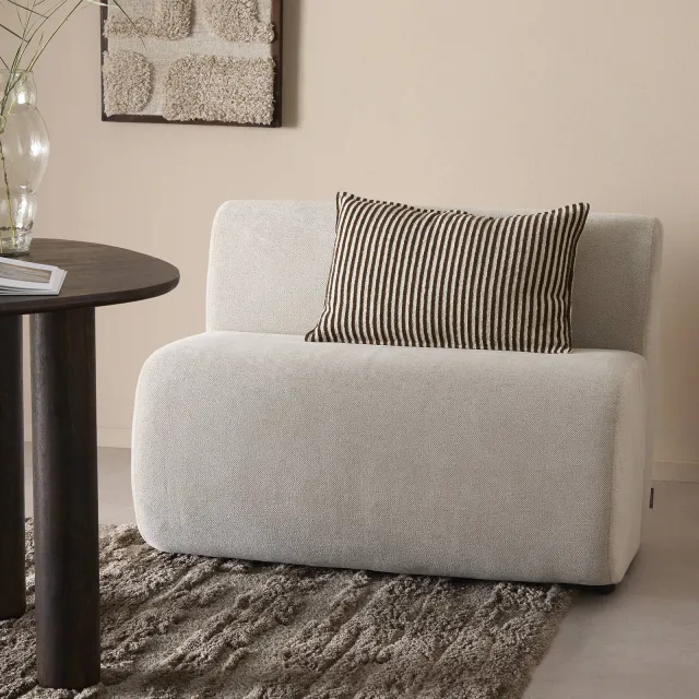 Studio LIVIT Delia 2-zits element eetkamerbank beige, foto 2