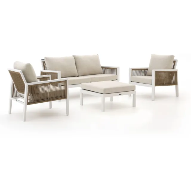 Manifesto Furniture Manifesto Alzano stoel-bank loungeset 4-delig Taupe