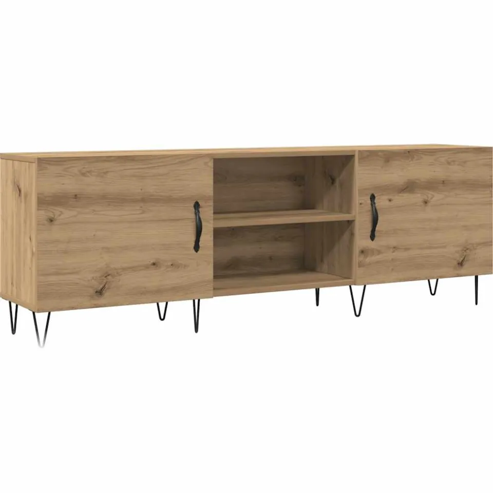 vidaXL Tv-meubel 150x30x50 cm bewerkt hout artisanaal eikenkleurig, foto 3