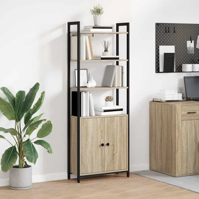 vidaXL Boekenkast 6-laags 60 x 24 x 161 cm Bewerkt hout Sonoma Eiken, foto 2