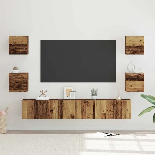 vidaXL Tv-meubelset 7 st 60 x 30 x 30 cm Oud Hout bruin, foto 2