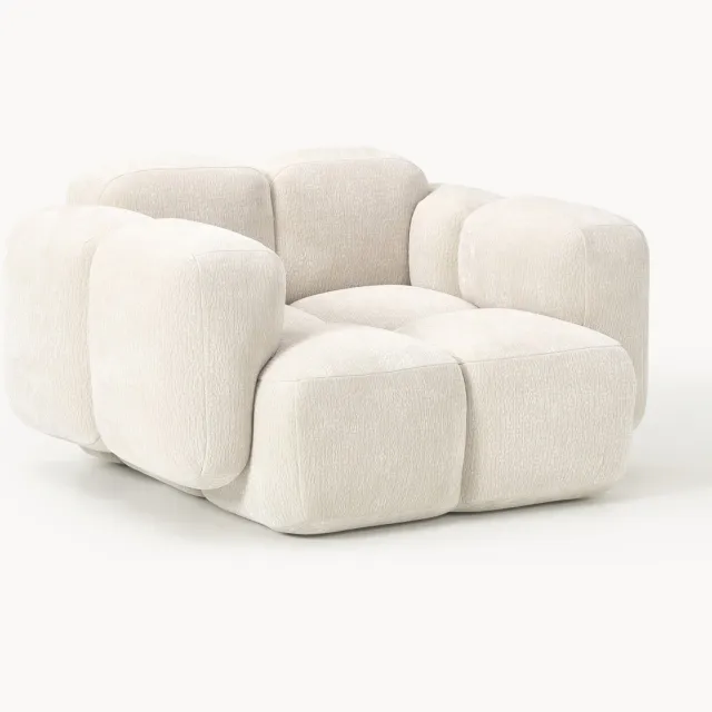 Westwing Collection Loungefauteuil Tayla Beige