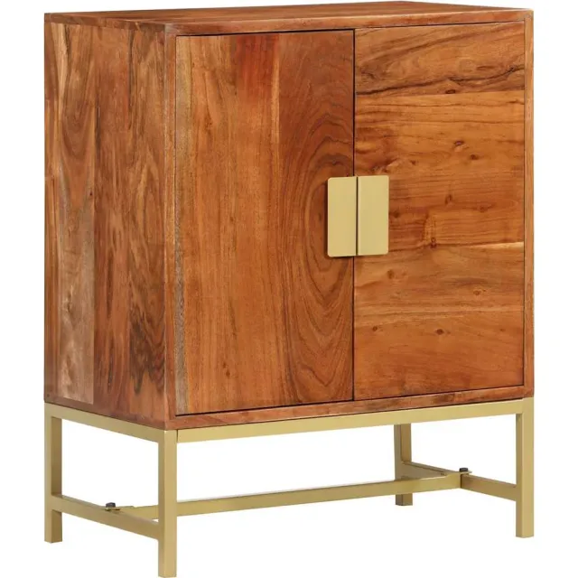 vidaXL Dressoir 60x35x75 cm massief acaciahout Bruin