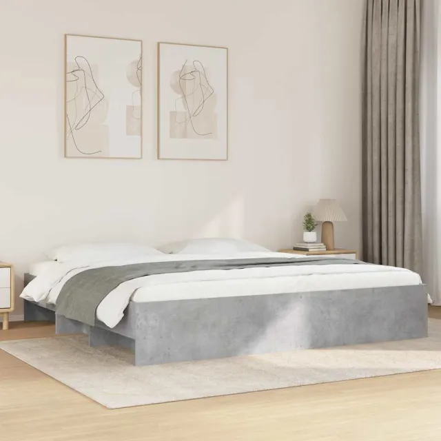 vidaXL Bedframe zonder matras 180x200 cm spaanplaat betongrijs