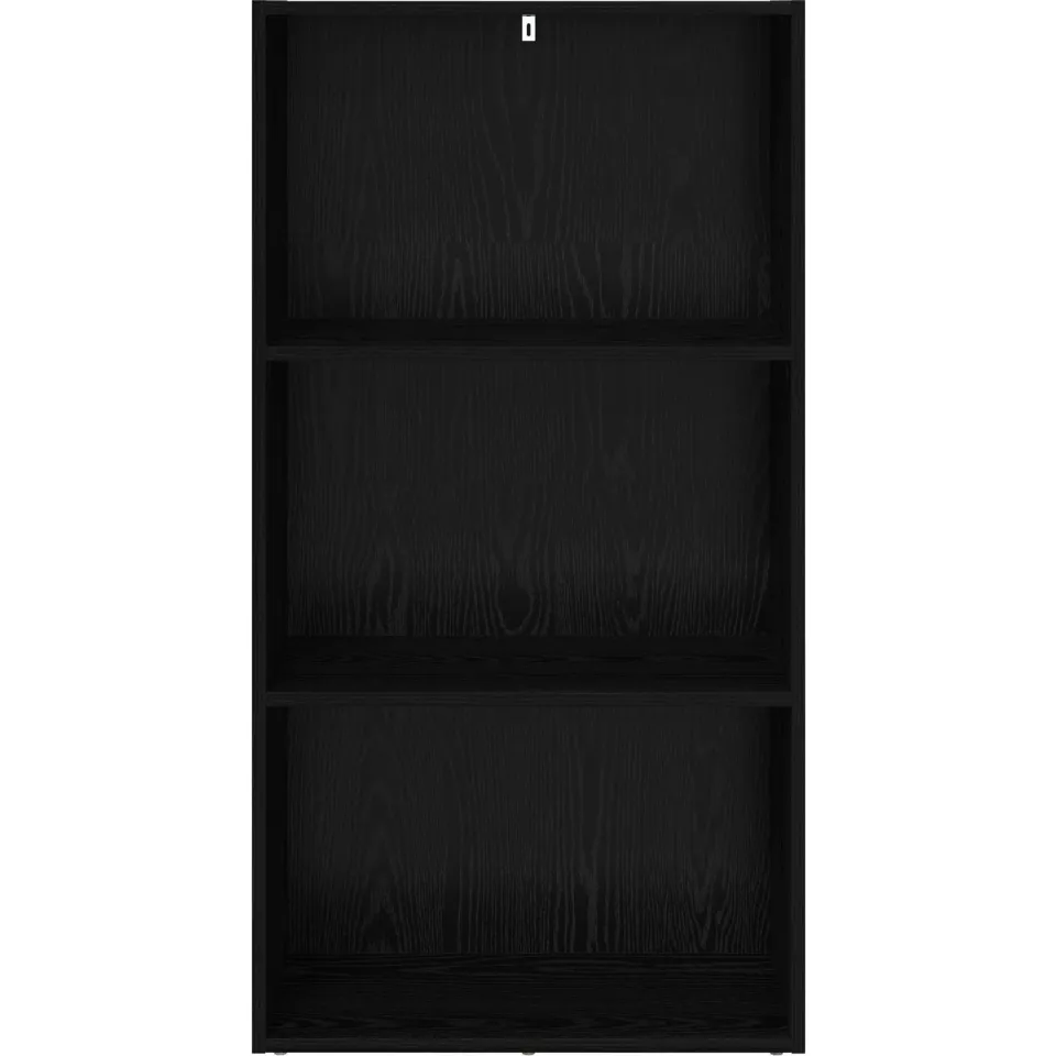vidaXL Boekenkast 60 x 30 x 114 cm Bewerkt hout Zwart Eiken, foto 4