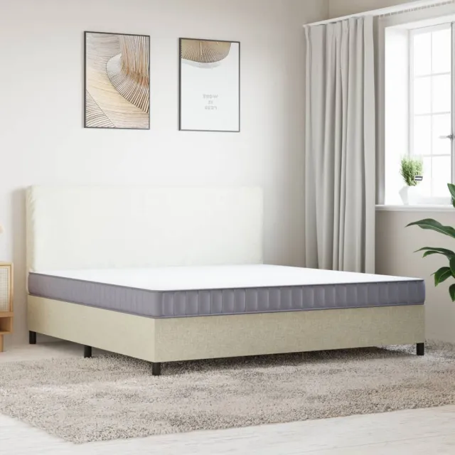 vidaXL Schuimmatras middelzacht 200x200 cm wit