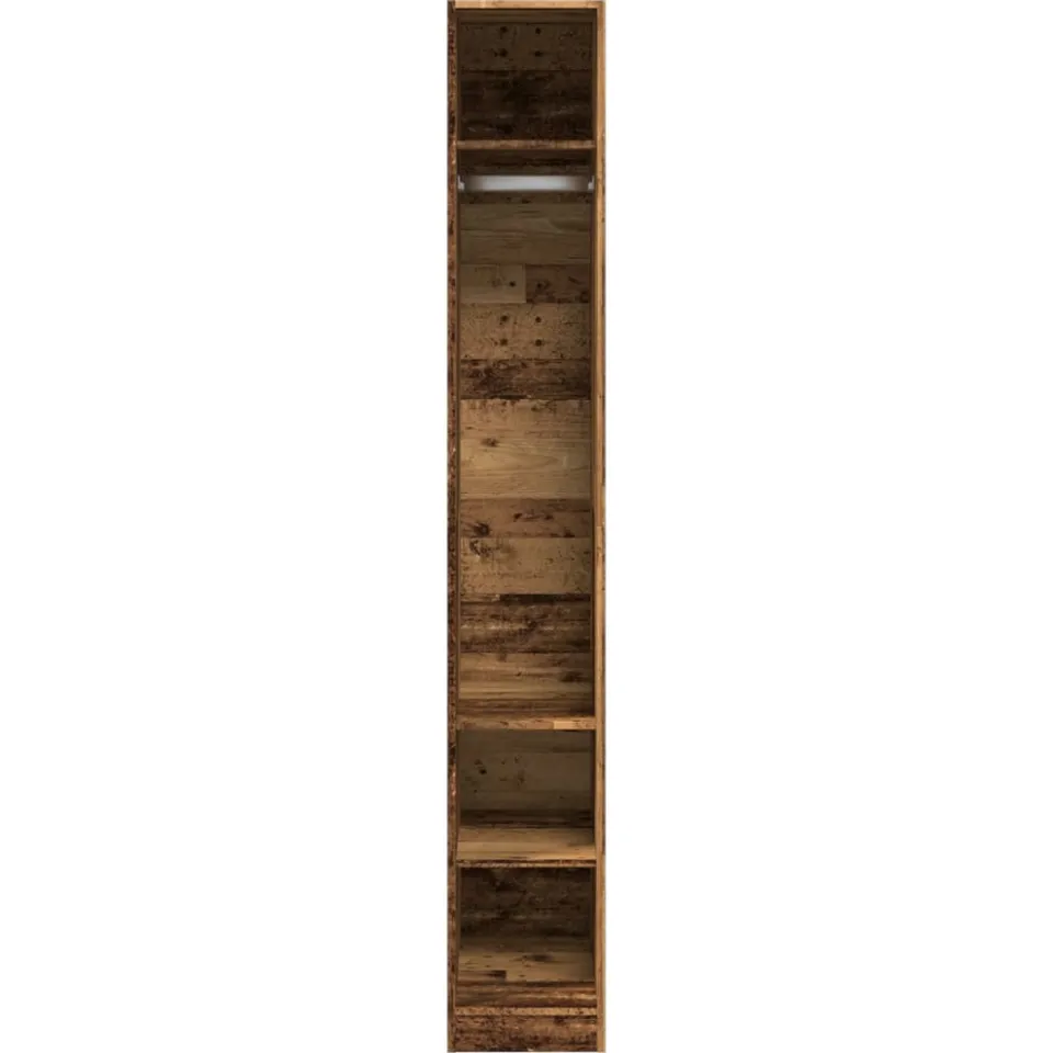 vidaXL Kledingkast 30x50x200 cm bewerkt hout oud hout bruin