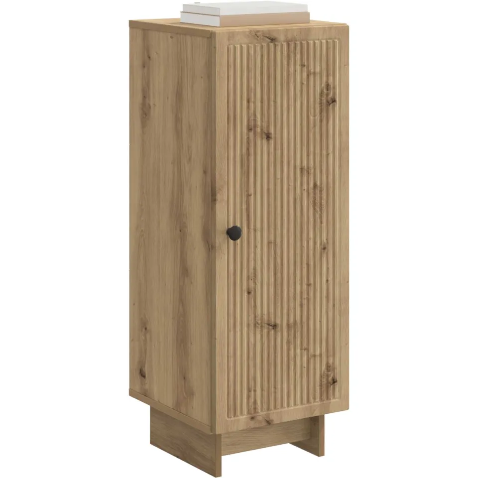 vidaXL Dressoir Artisanaal eiken 33 x 34,5 x 90 cm Bewerkt hout Bruin