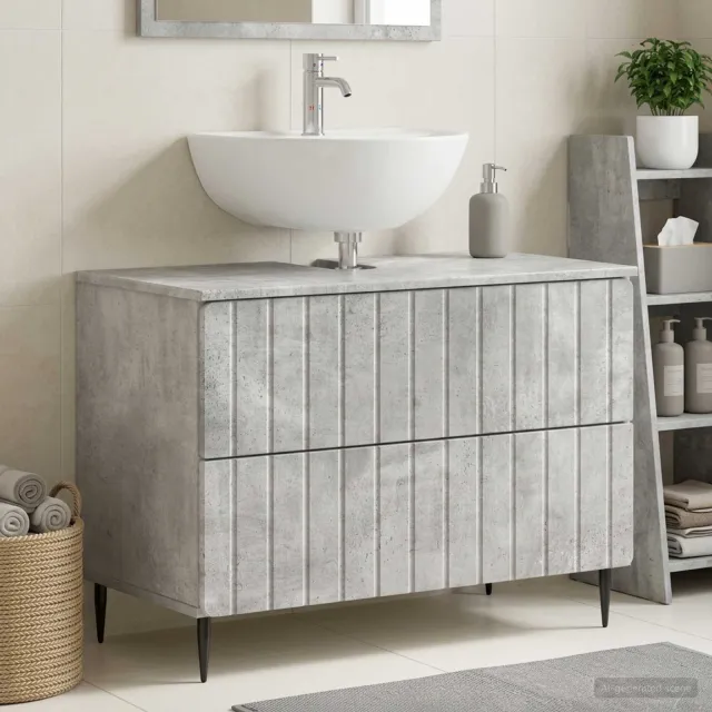 vidaXL Badkamer wastafelkast ZWOLLE Betongrijs 82 x 41 x 58,5 cm grijs, foto 2