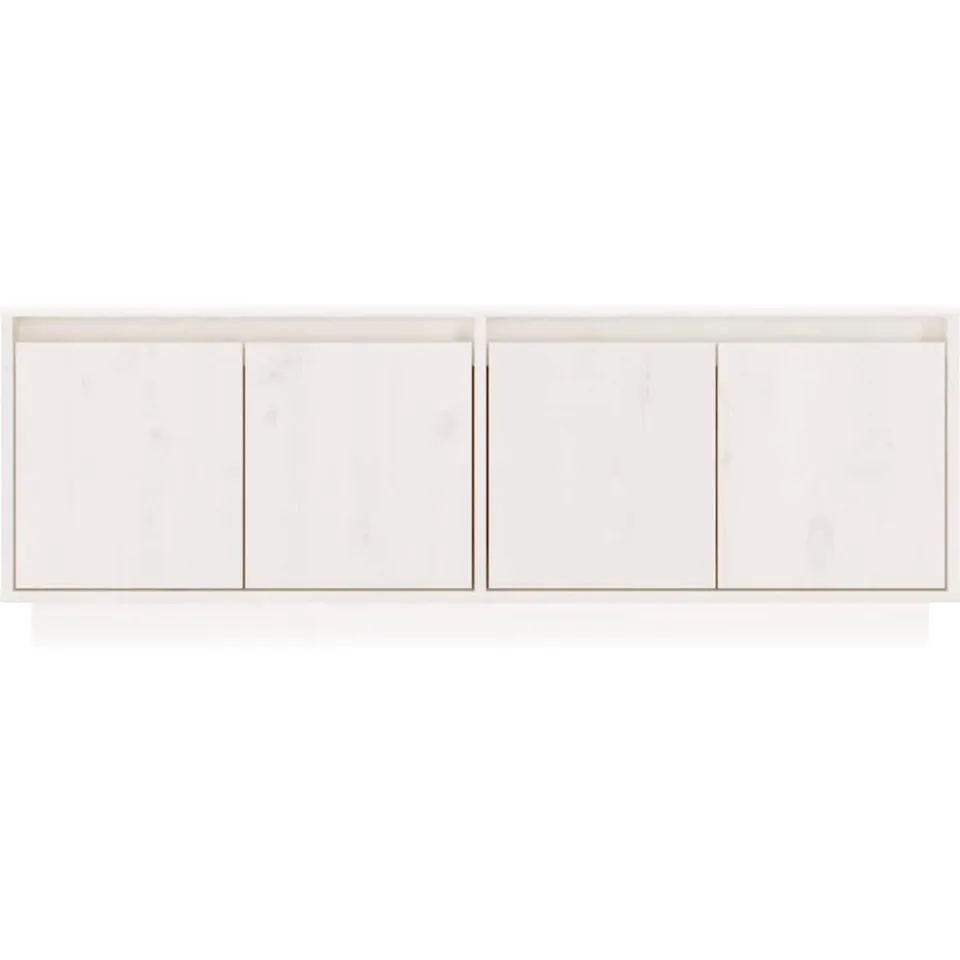 vidaXL Tv-meubel 110x34x40 cm massief grenenhout wit, foto 4