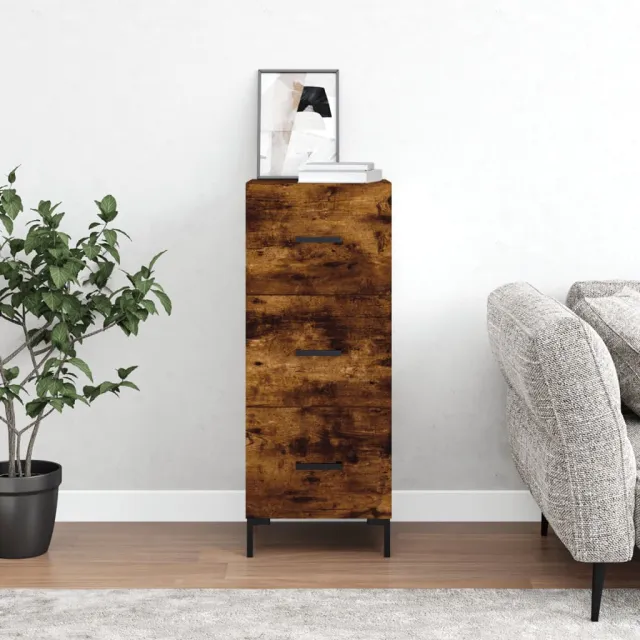 vidaXL Dressoir 34,5x34x90 cm bewerkt hout gerookt eiken, foto 2