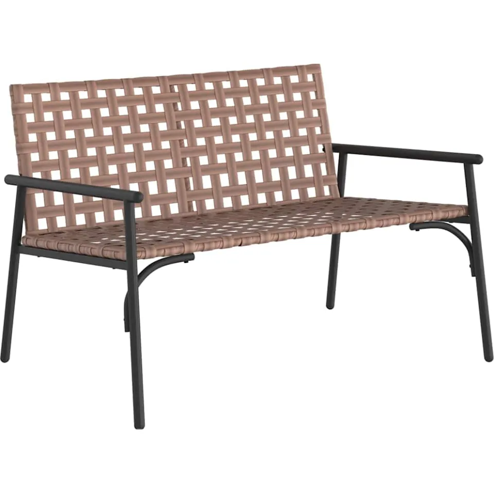 vidaXL Tuin eettafelset 4 st Bruin poly rattan, foto 4