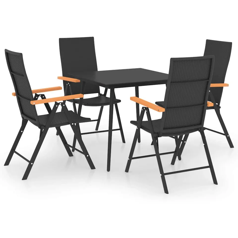 vidaXL 5-delige Tuinset zwart en bruin, foto 3