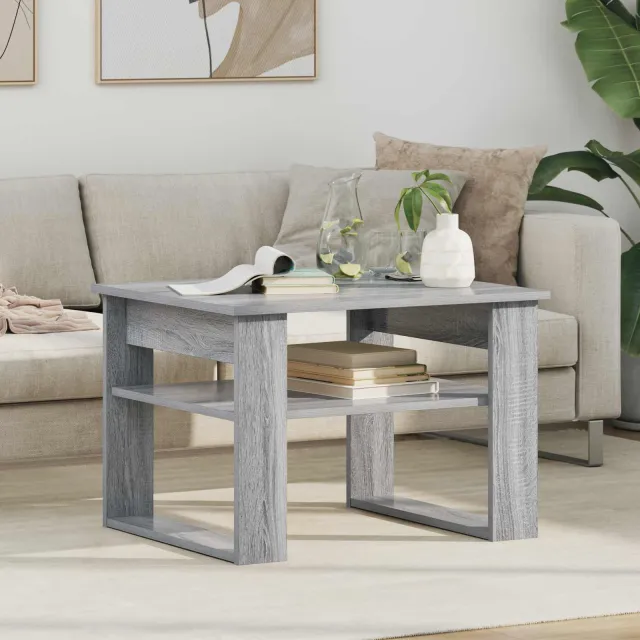 vidaXL Salontafel Grijs Sonoma 64 x 54 x 44 cm Bewerkt hout, foto 2