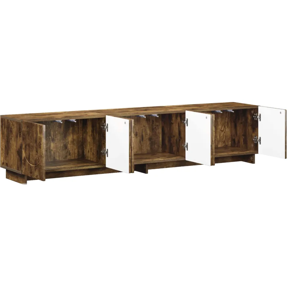 vidaXL tv-meubel 180 x 34,5 x 40 cm Gerookt eiken Bewerkt hout