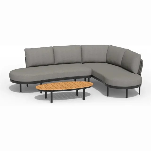 Tierra Outdoor Fumanu Hoek Loungeset - Charcoal GrijsAntraciet