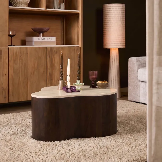 Starfurn Salontafel Lovi - Bruin - 59x77x35 cm